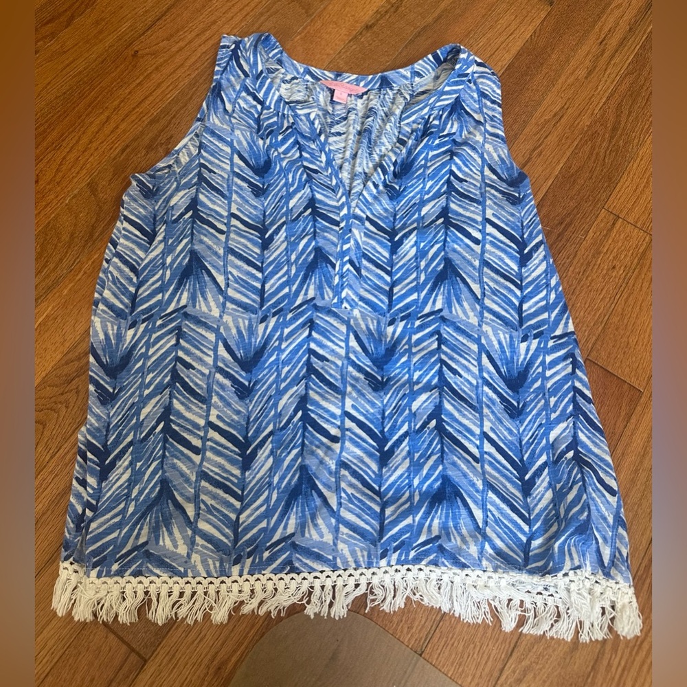 Lilly Pulitzer Kipper Tank Top Blouse - Picture 4 of 5